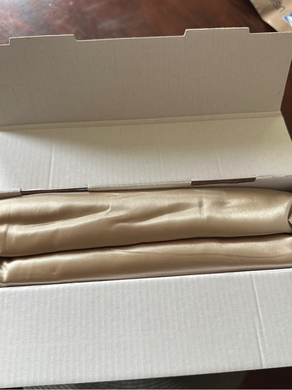 Luxury Gold Satin sheet and pillow set NEW IN BOX